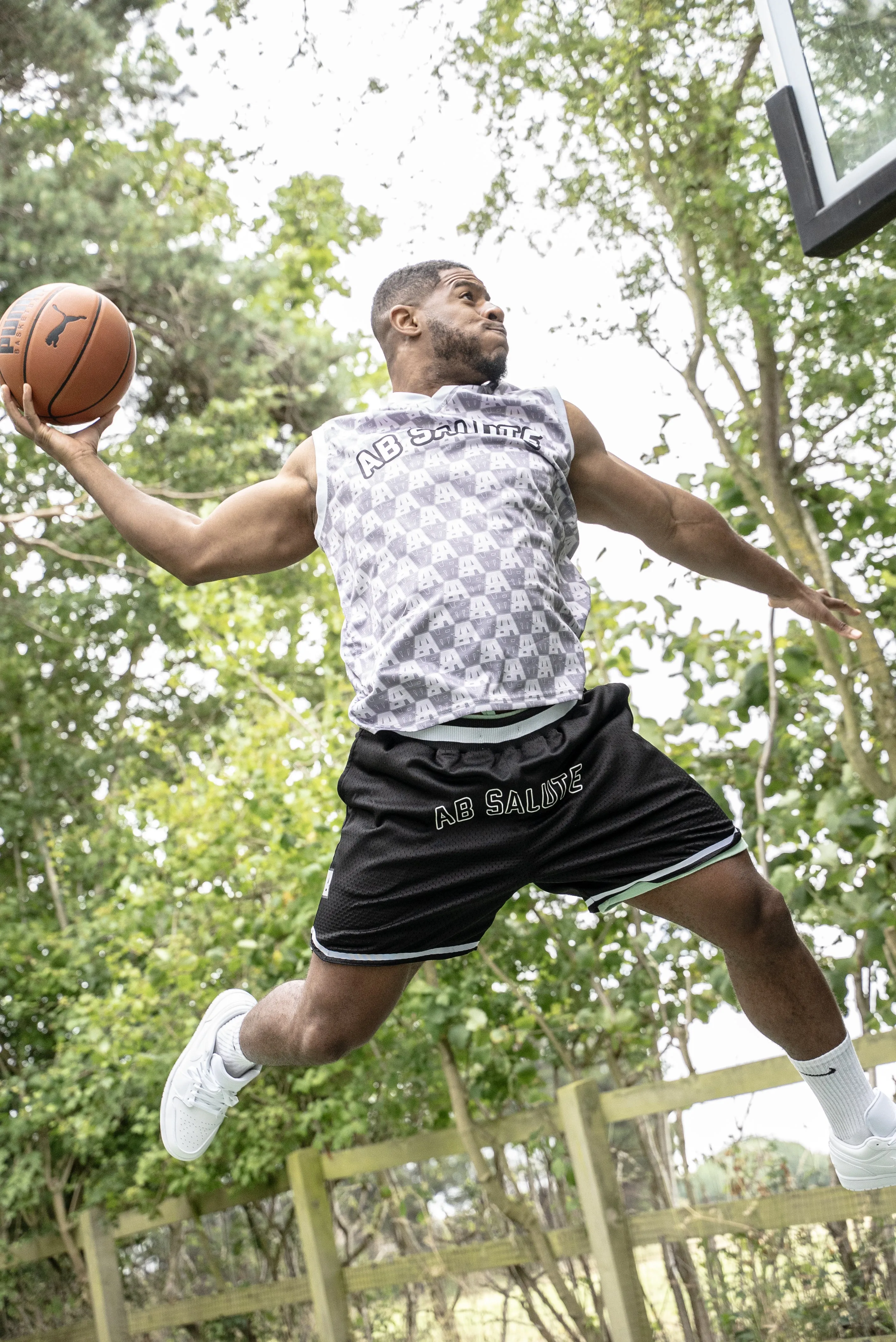 AB Basketball Vest - Grey/White