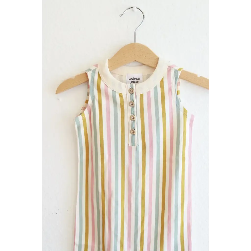 Adorable Super Soft Organic Cotton Henley Romper for Babies