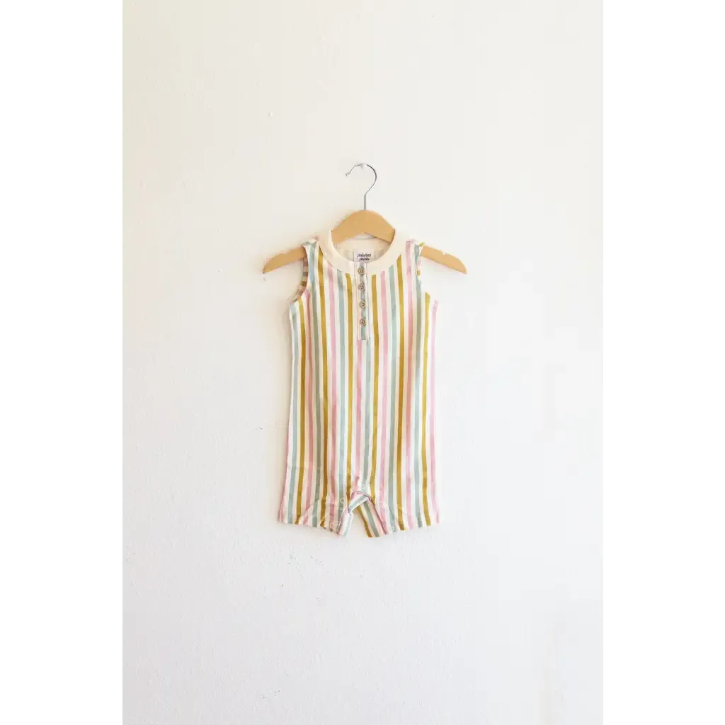 Adorable Super Soft Organic Cotton Henley Romper for Babies