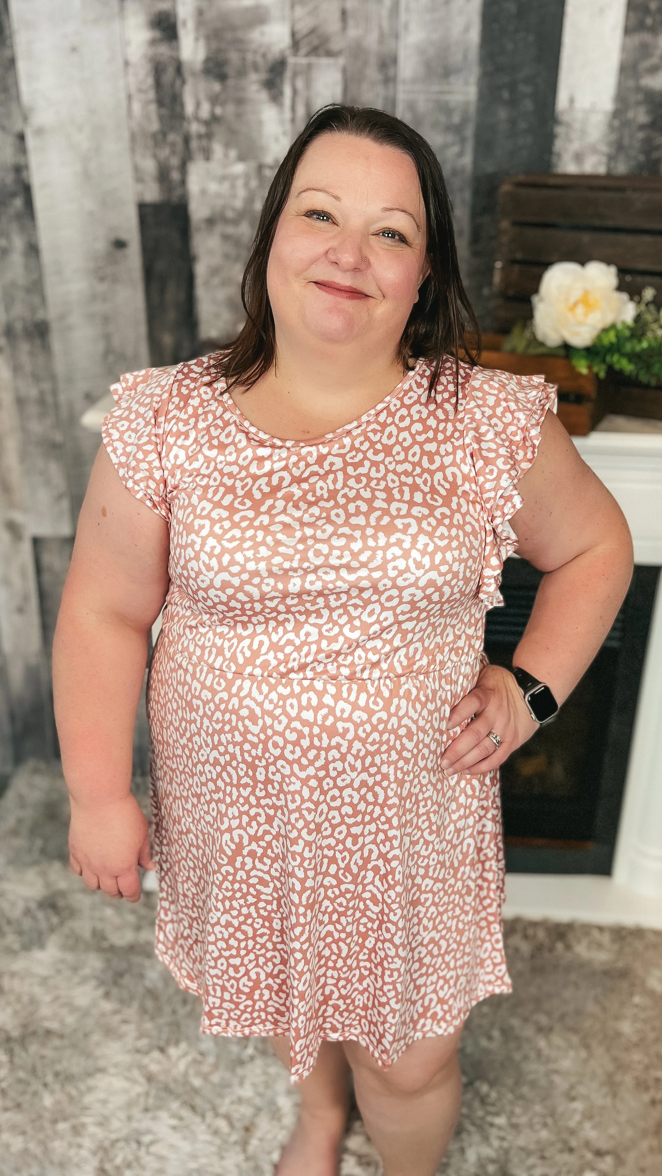 Aida Leopard Sundress: Pink *SALE*