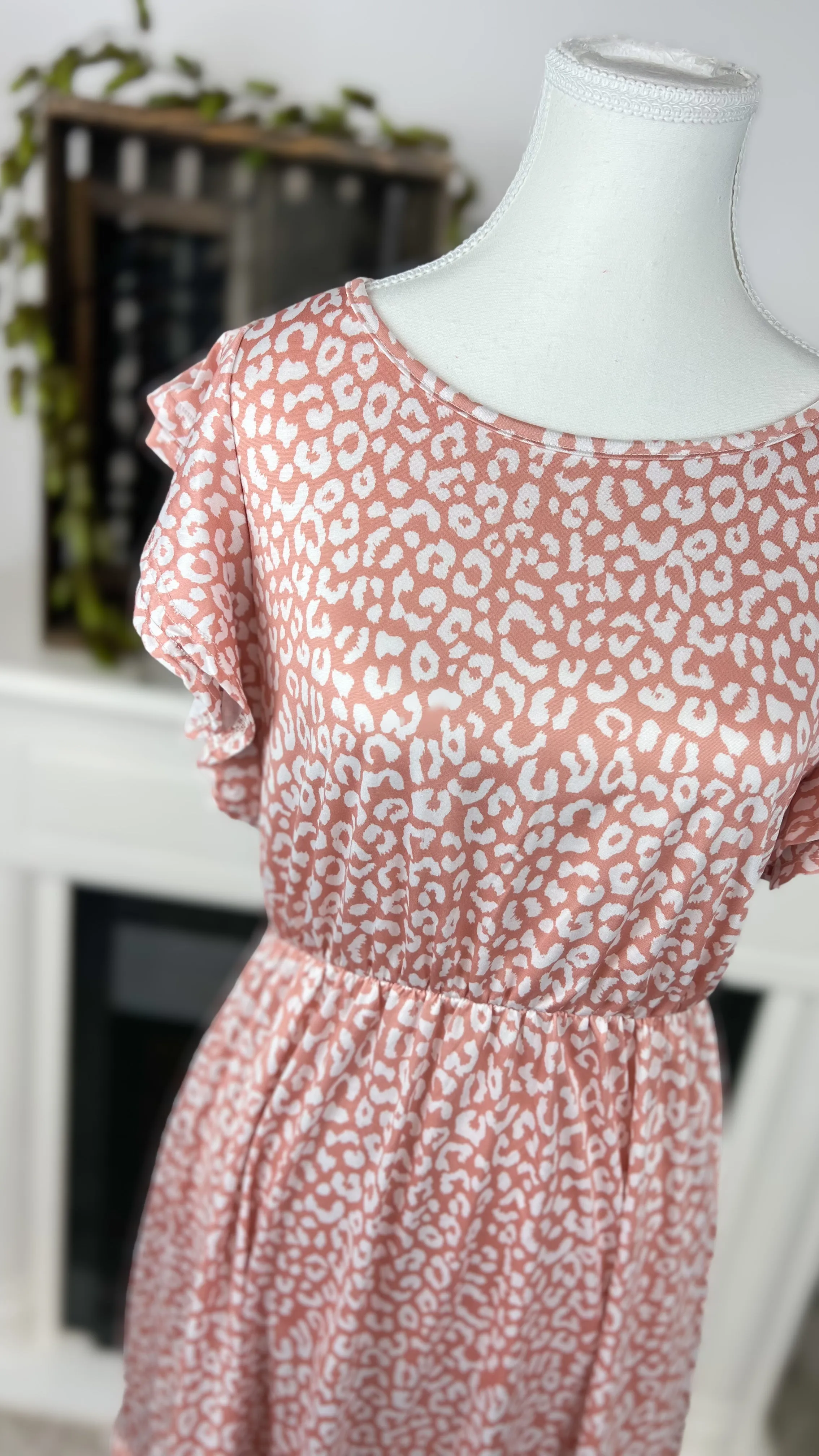 Aida Leopard Sundress: Pink *SALE*