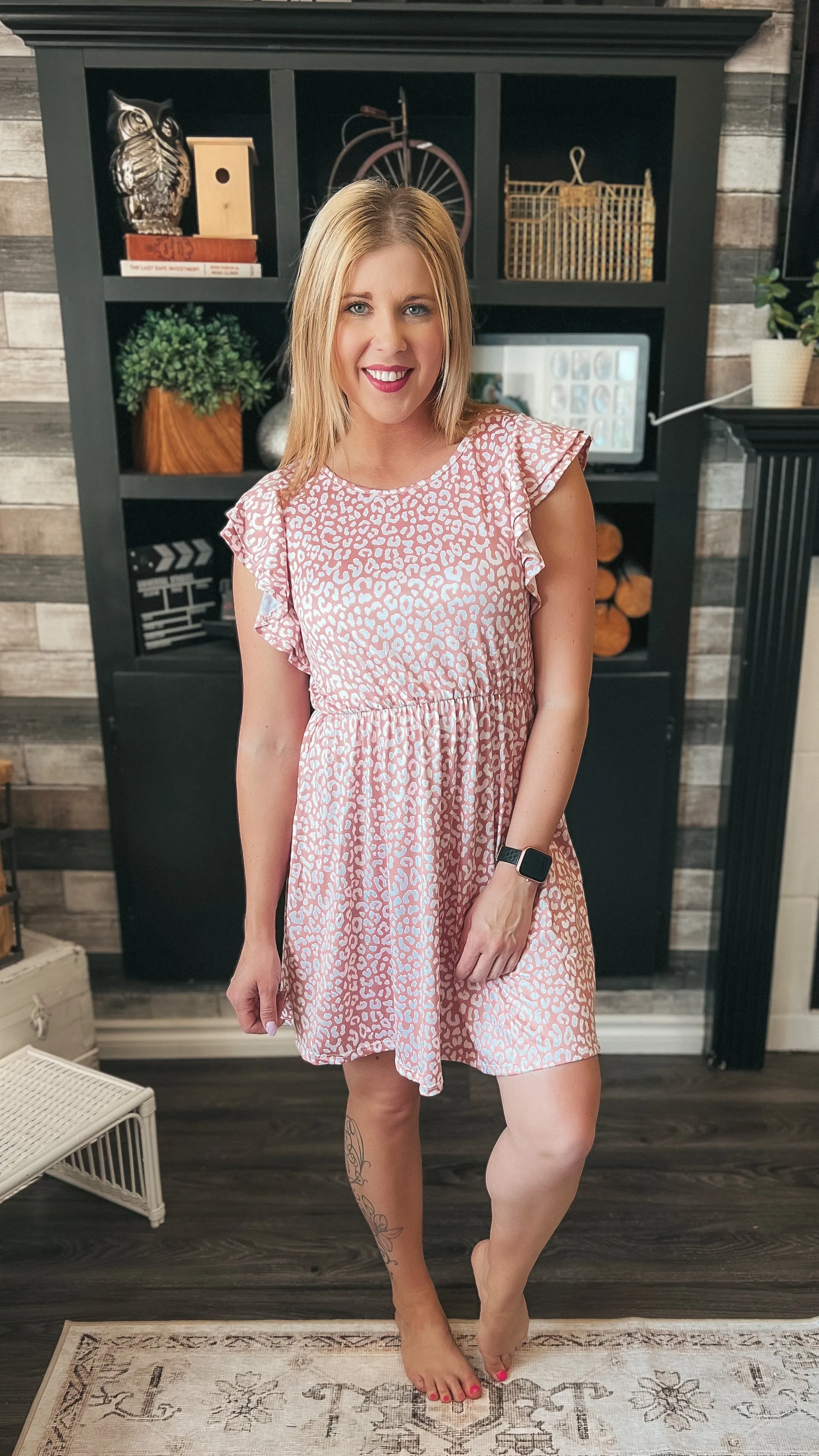 Aida Leopard Sundress: Pink *SALE*