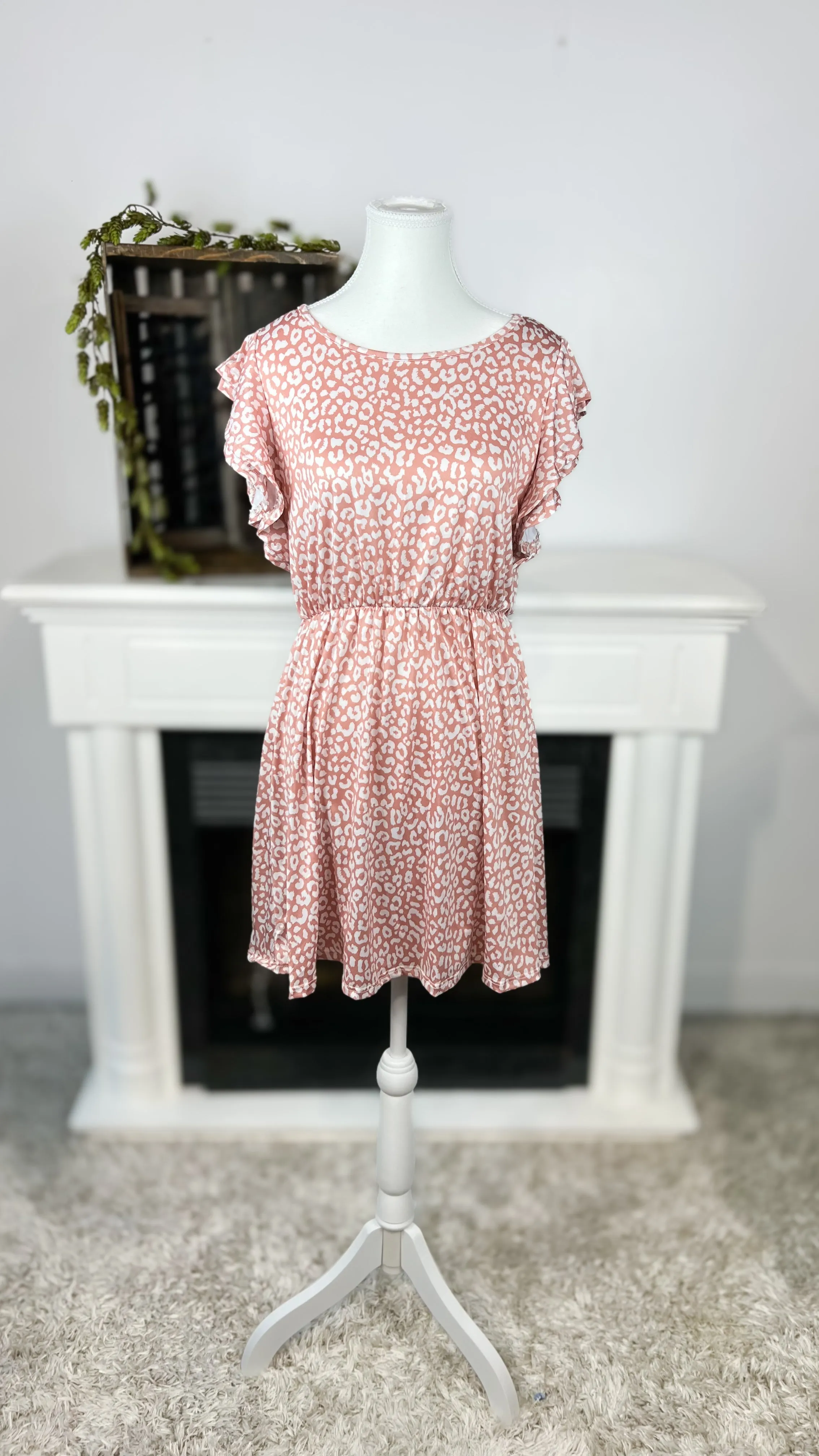 Aida Leopard Sundress: Pink *SALE*