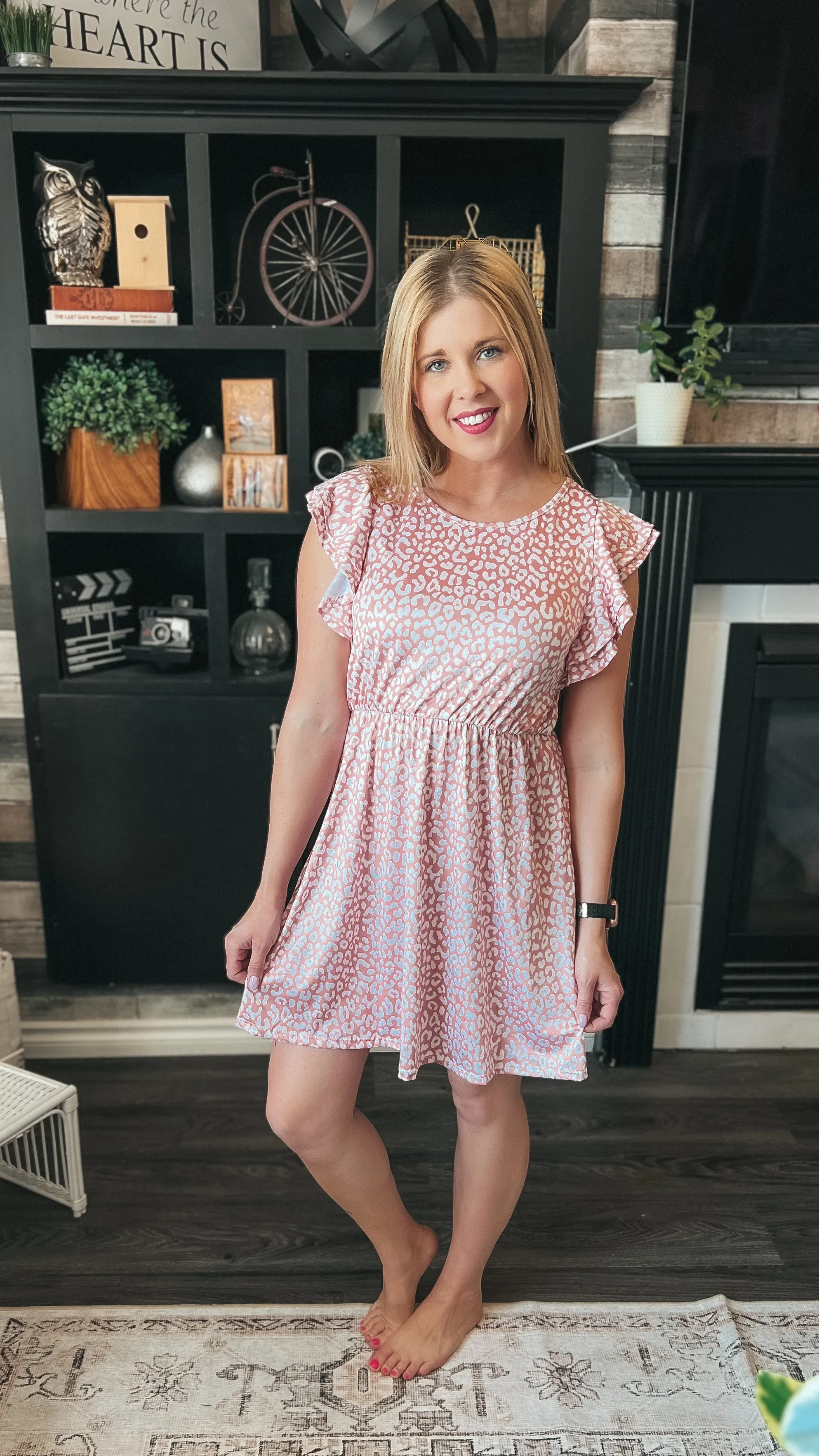 Aida Leopard Sundress: Pink *SALE*