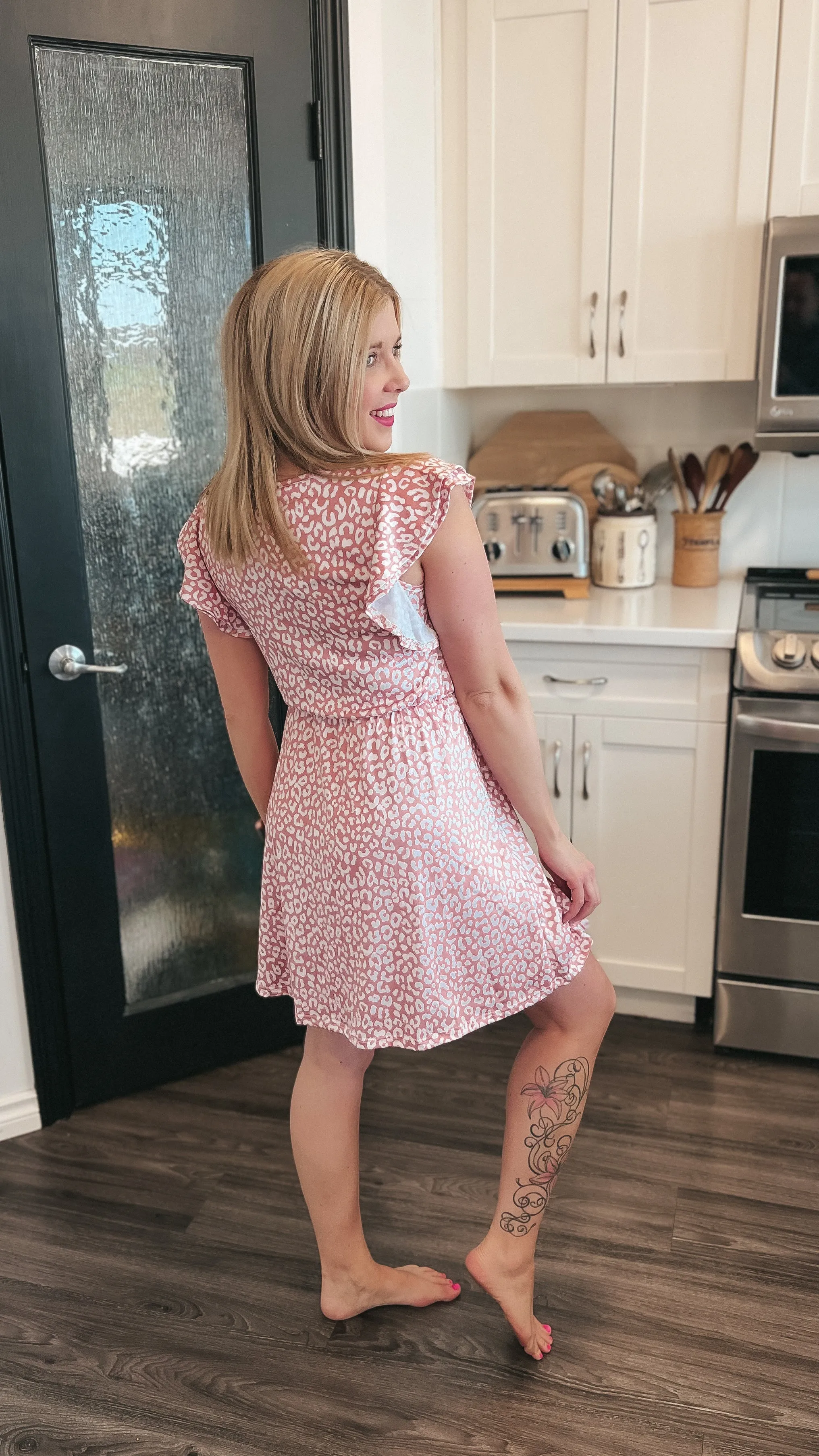 Aida Leopard Sundress: Pink *SALE*
