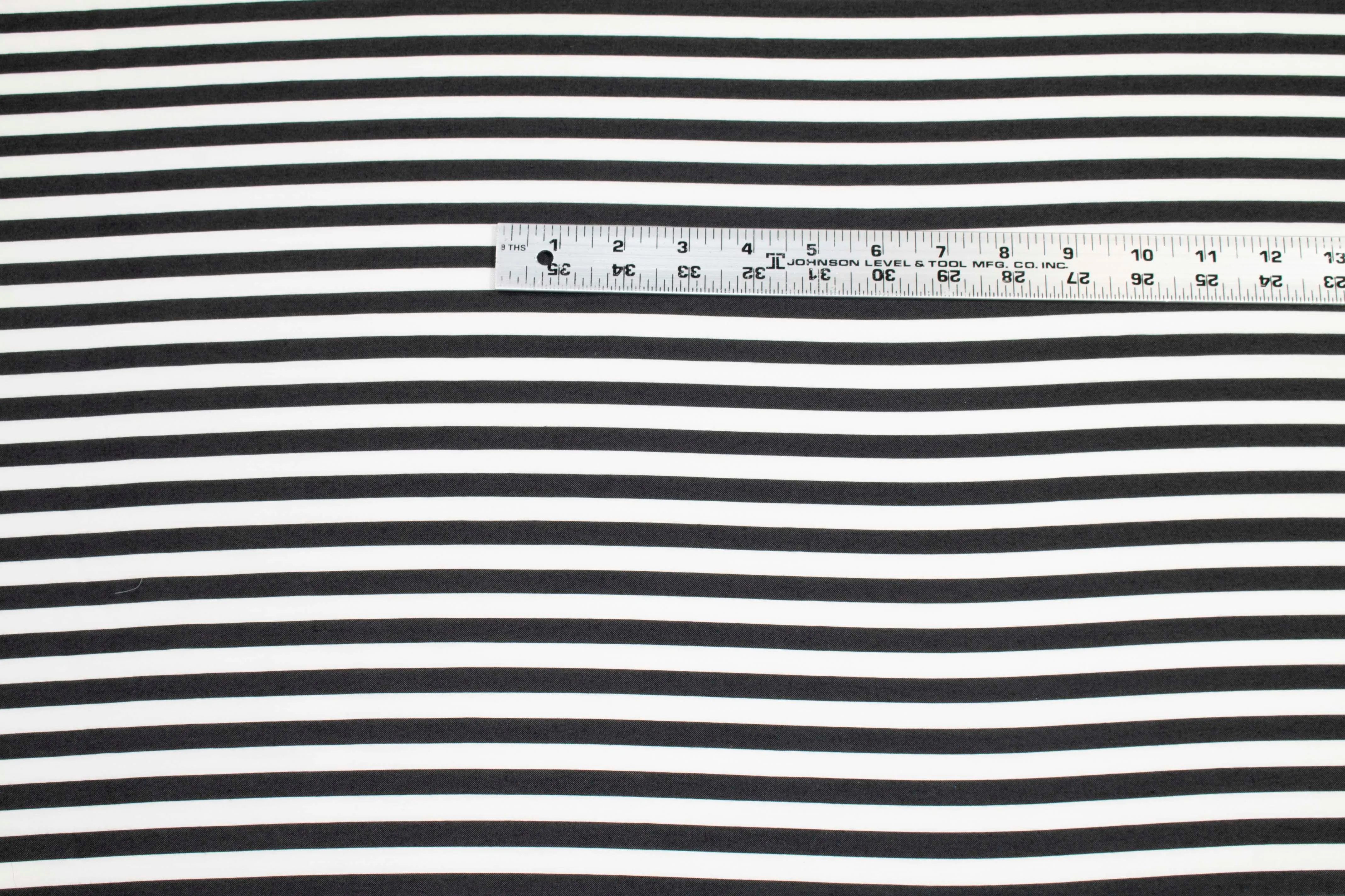 Black and White Striped Viscose