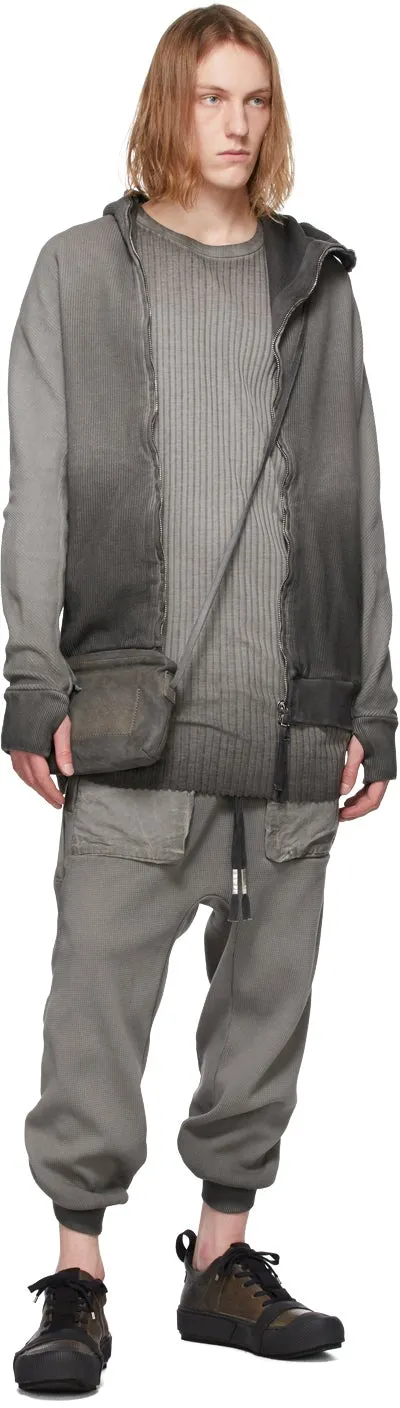 Boris Bidjan Saberi Grey Resin-Dyed Long John Lounge Pants