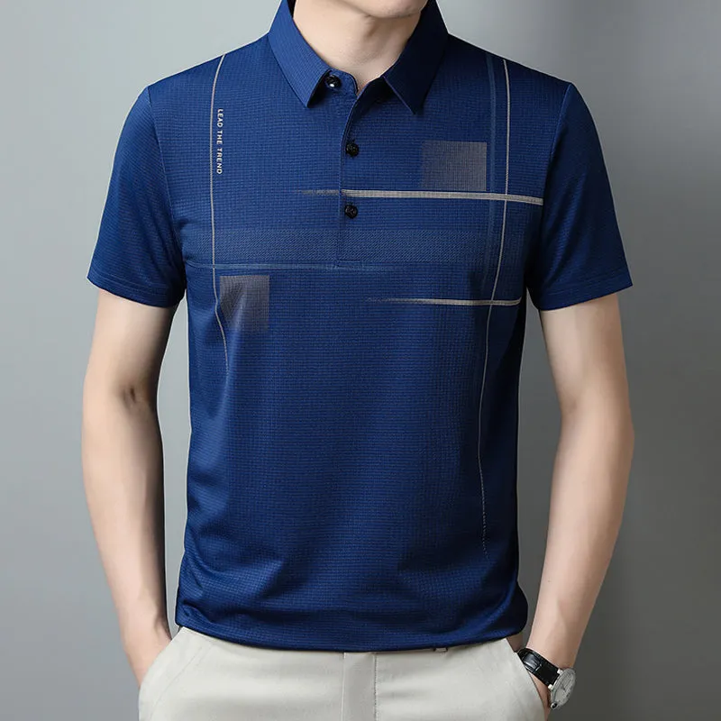 💥Buy 2 get 10% off💥Men's Loose Cool Breathable Lapel T-Shirt👔