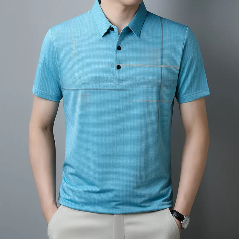 💥Buy 2 get 10% off💥Men's Loose Cool Breathable Lapel T-Shirt👔