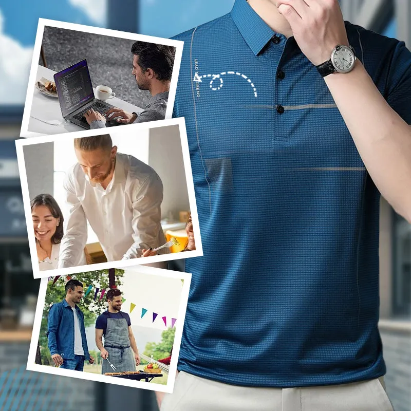 💥Buy 2 get 10% off💥Men's Loose Cool Breathable Lapel T-Shirt👔