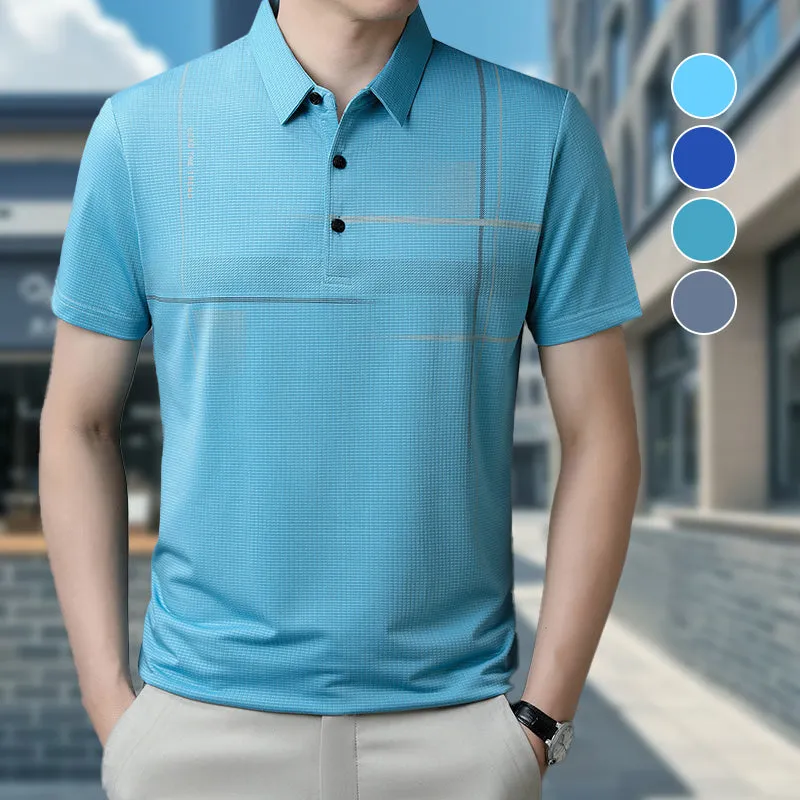 💥Buy 2 get 10% off💥Men's Loose Cool Breathable Lapel T-Shirt👔