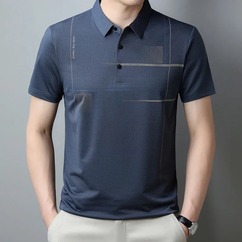💥Buy 2 get 10% off💥Men's Loose Cool Breathable Lapel T-Shirt👔