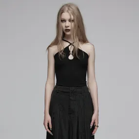 Chinese Style Water-drop Hollow Camisole OPT-888DDF