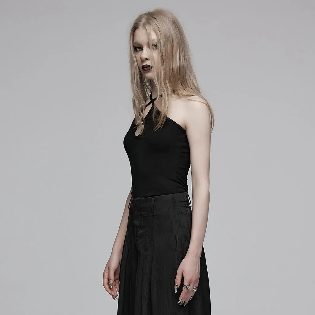 Chinese Style Water-drop Hollow Camisole OPT-888DDF