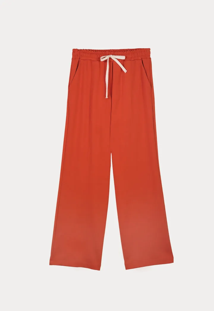 Choice Straight Fit Trouser With Drawstring Orange