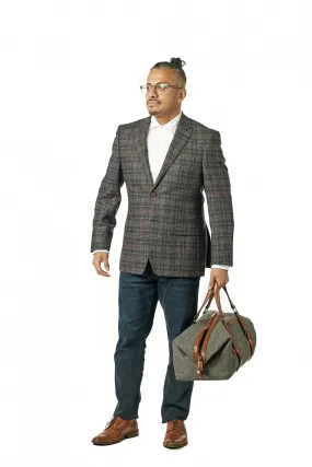 Classic Fit Black and Blush Sharkskin Check Sport Jacket ST-SJ-411