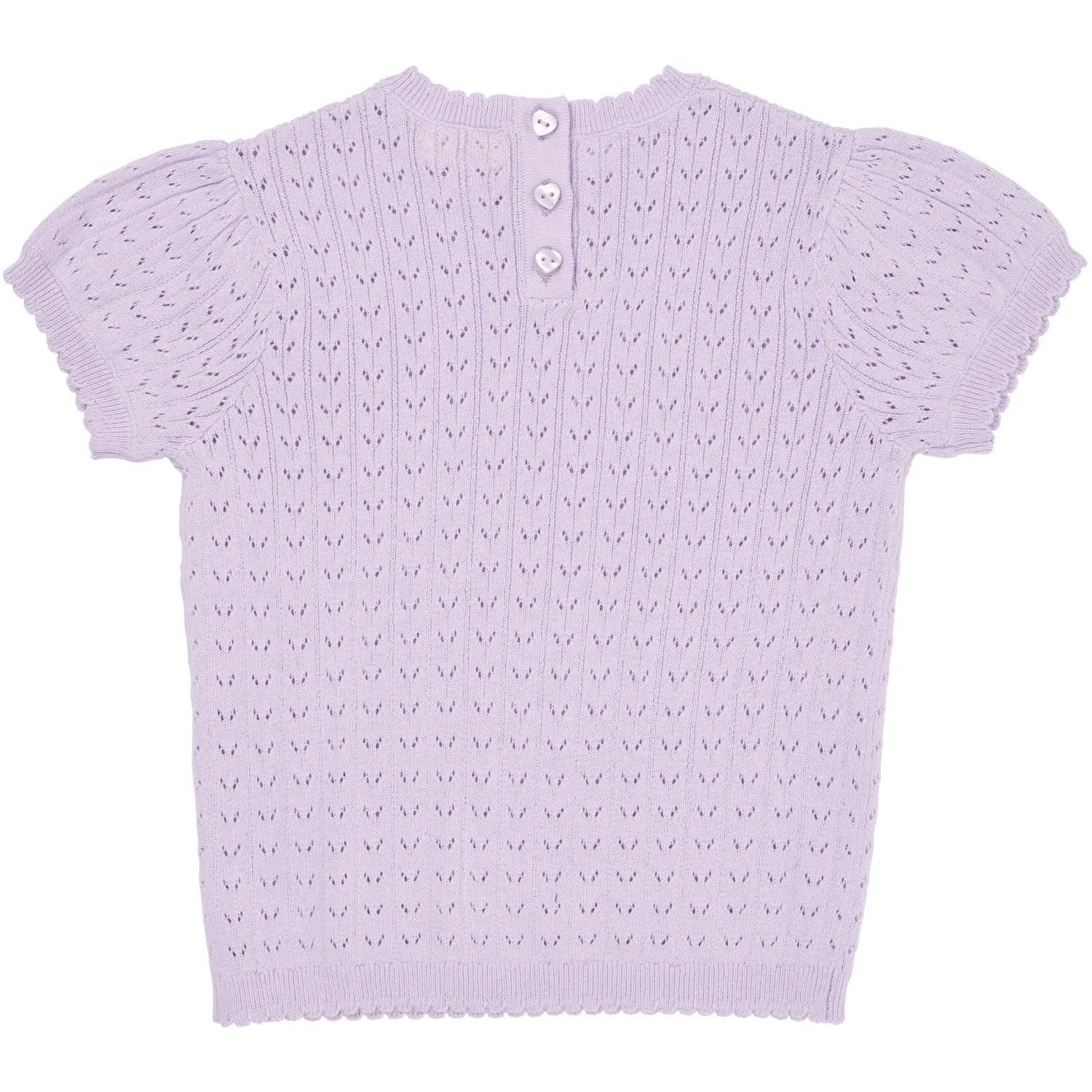 COPENHAGEN COLORS Lavender Knitted Pointelle T-shirt