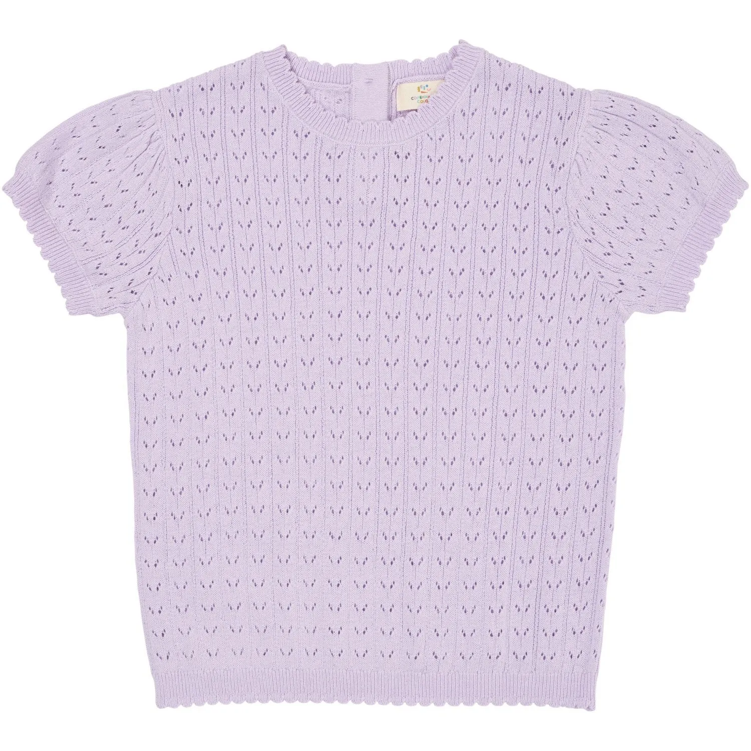 COPENHAGEN COLORS Lavender Knitted Pointelle T-shirt