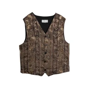 Damask Weave Viscose Blend Paisley Vest