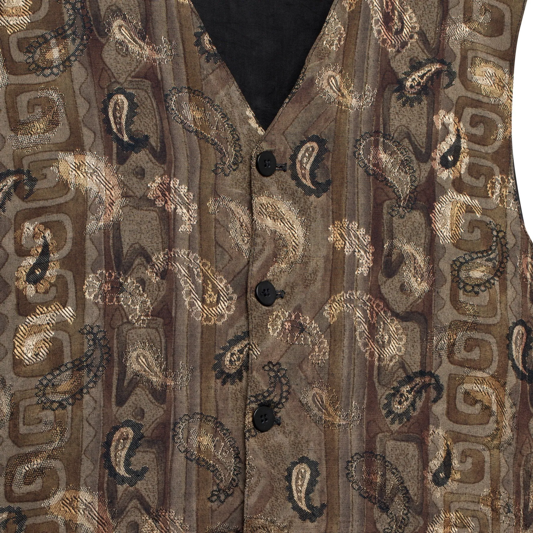 Damask Weave Viscose Blend Paisley Vest