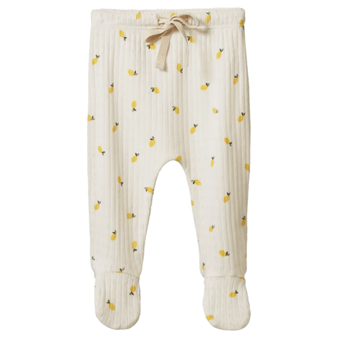 Footed Rompers Pointelle - Lemon