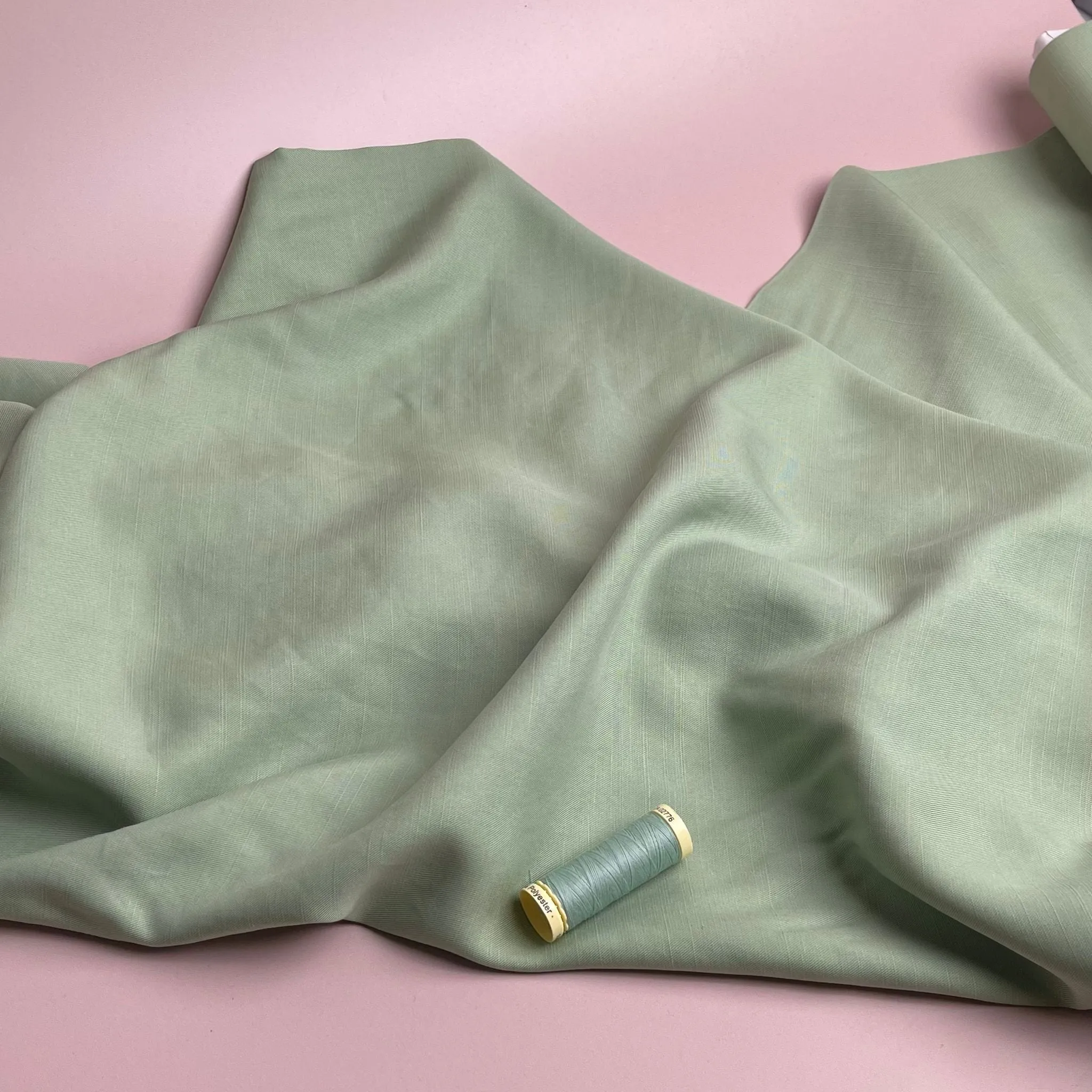 Fresh Green Slub Linen with Tencel™ Fibres