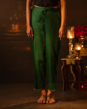 Green Cotton Satin Bottom