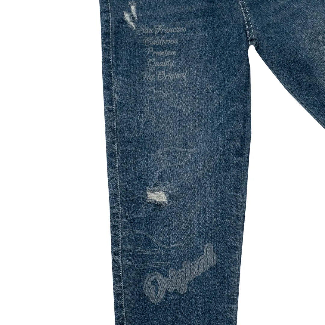 Levi's CNY Woven Denim Princess Blue (Little Kids)
