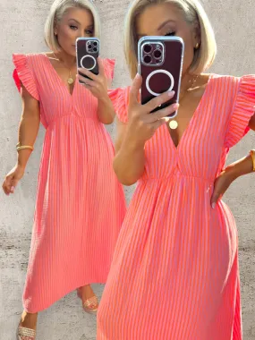 LILA DRESS - SUNSET STRIPE EDITION