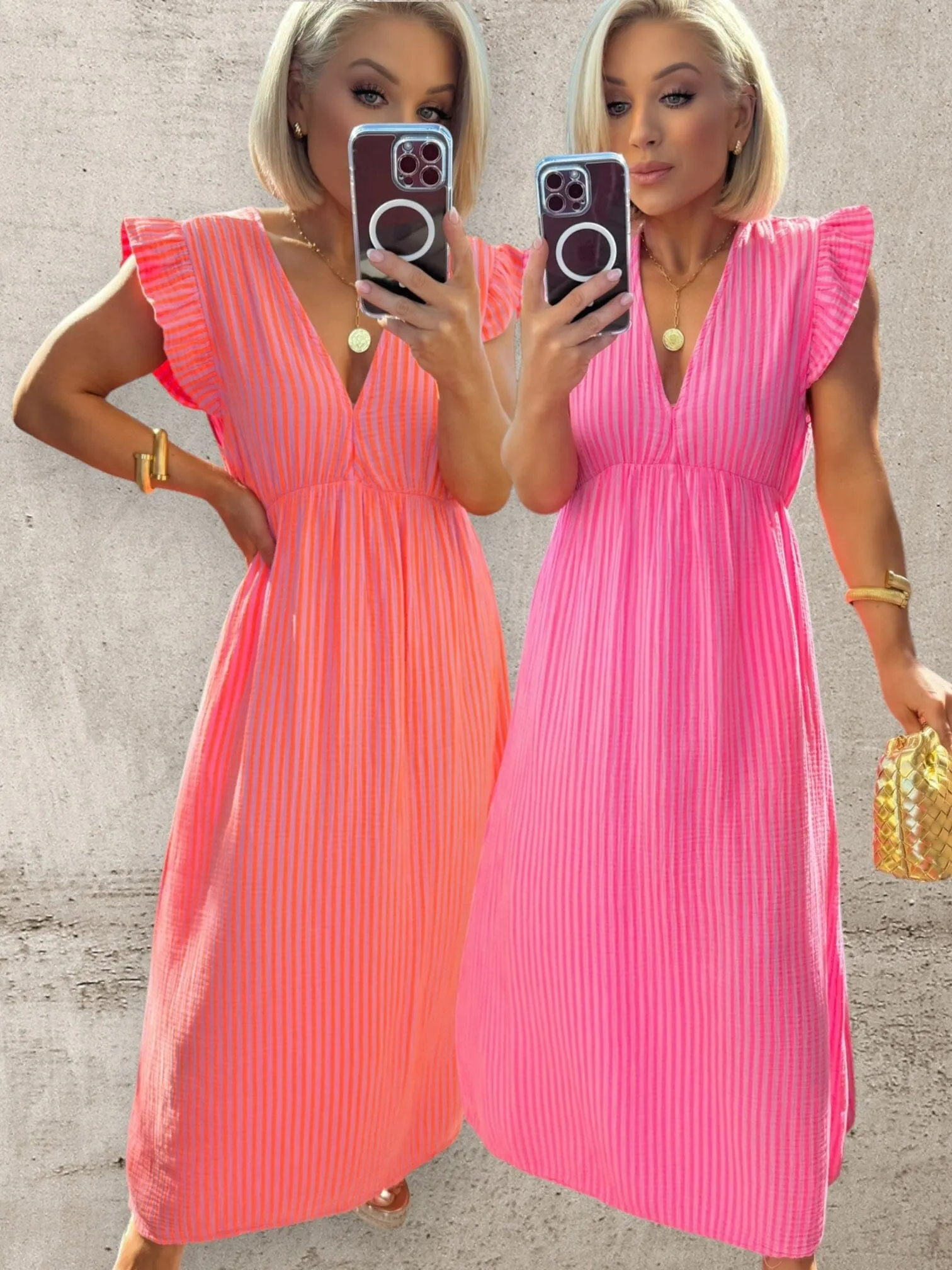 LILA DRESS - SUNSET STRIPE EDITION