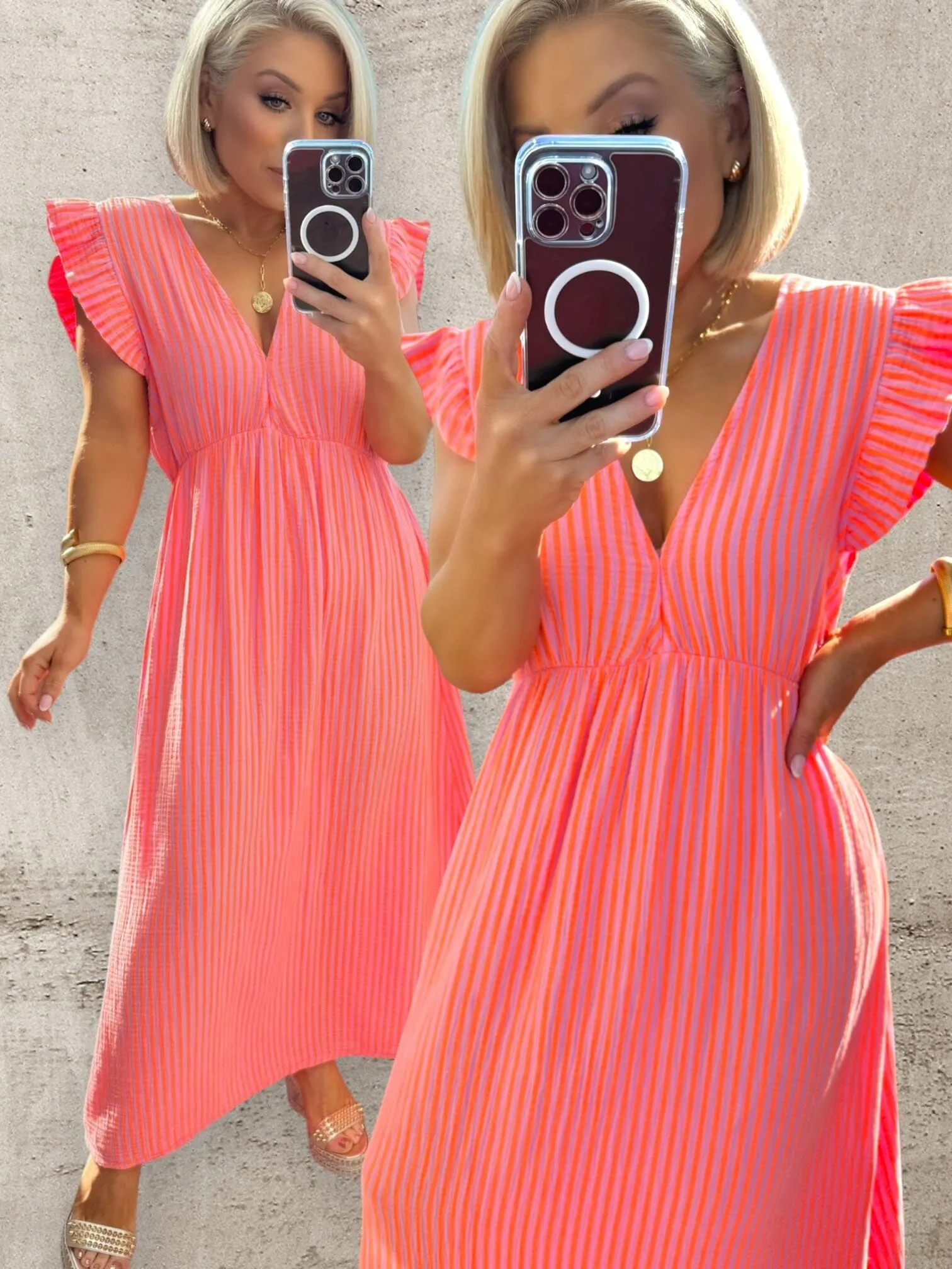 LILA DRESS - SUNSET STRIPE EDITION