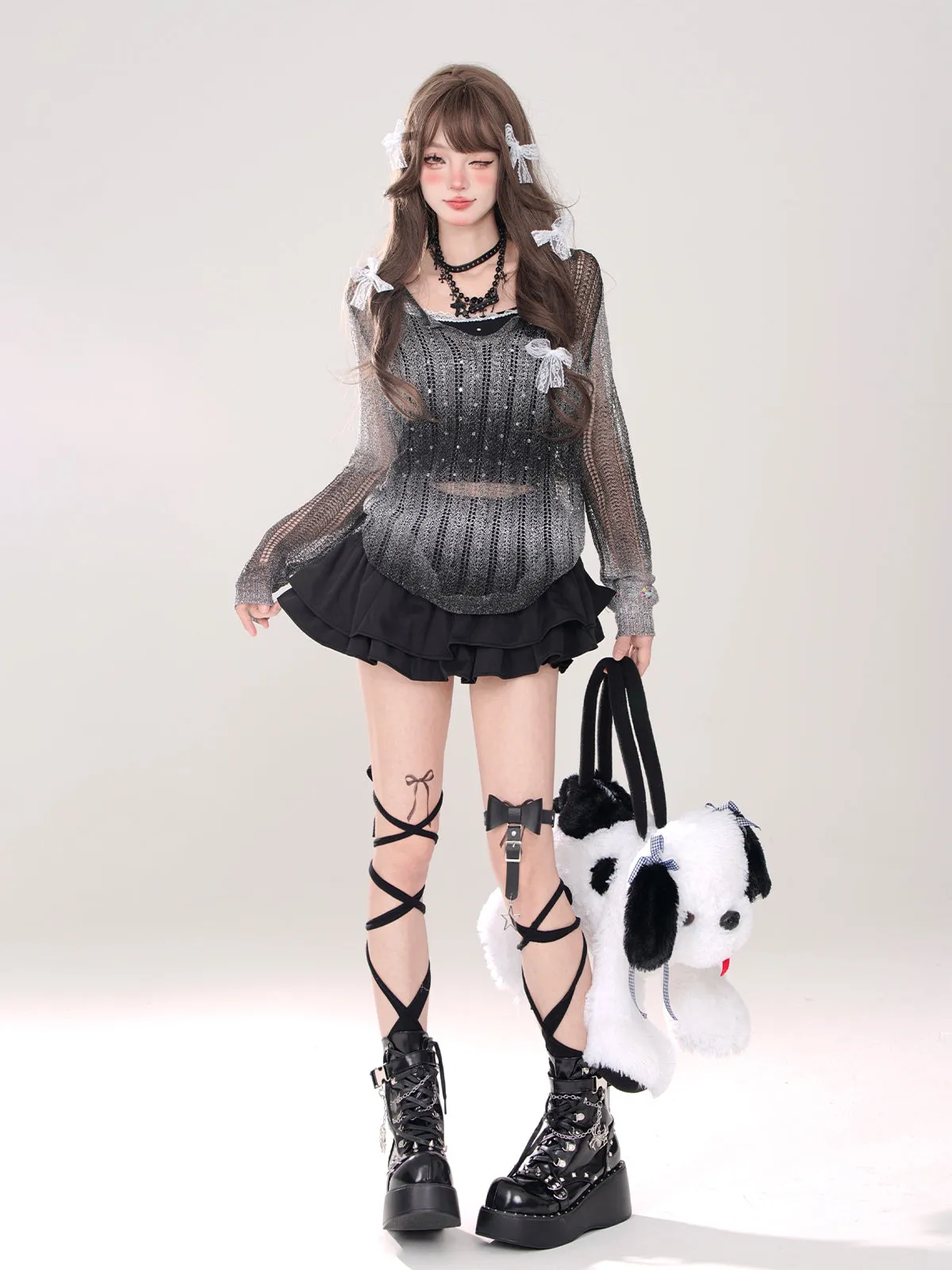 Loose Knit Openwork Sunscreen Summer Sheer