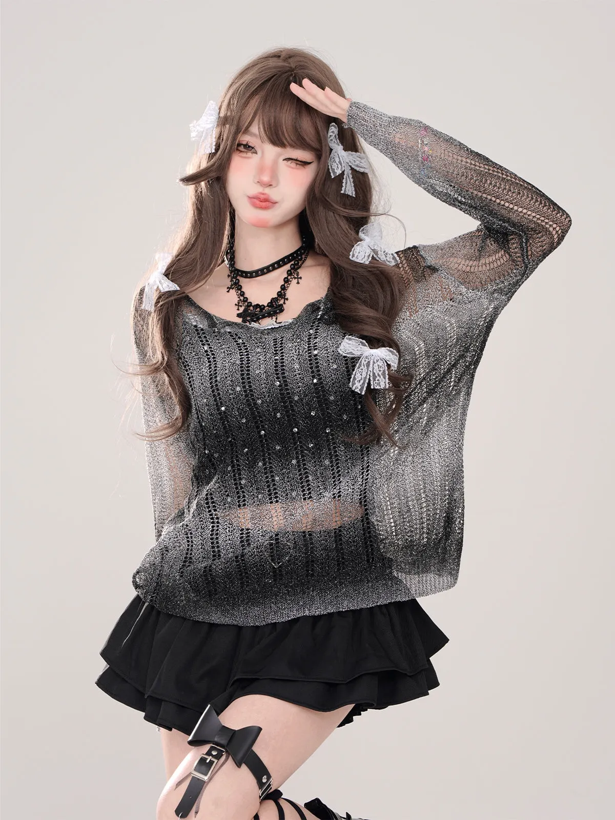 Loose Knit Openwork Sunscreen Summer Sheer