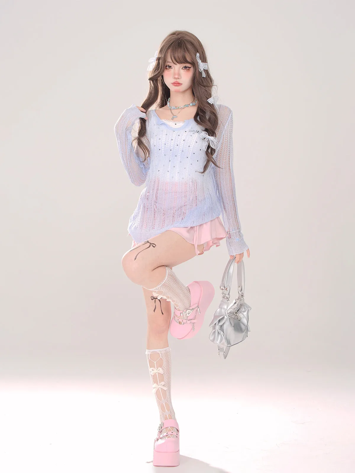 Loose Knit Openwork Sunscreen Summer Sheer