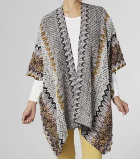 MARLEE CHUNKY WEAVE RUANA SOFT MULTI COLOR