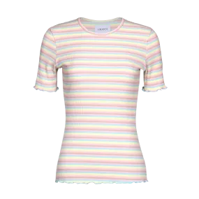 NATALIA-SS-BLOUSE - DUSTY MULTICOLOR STRIPE