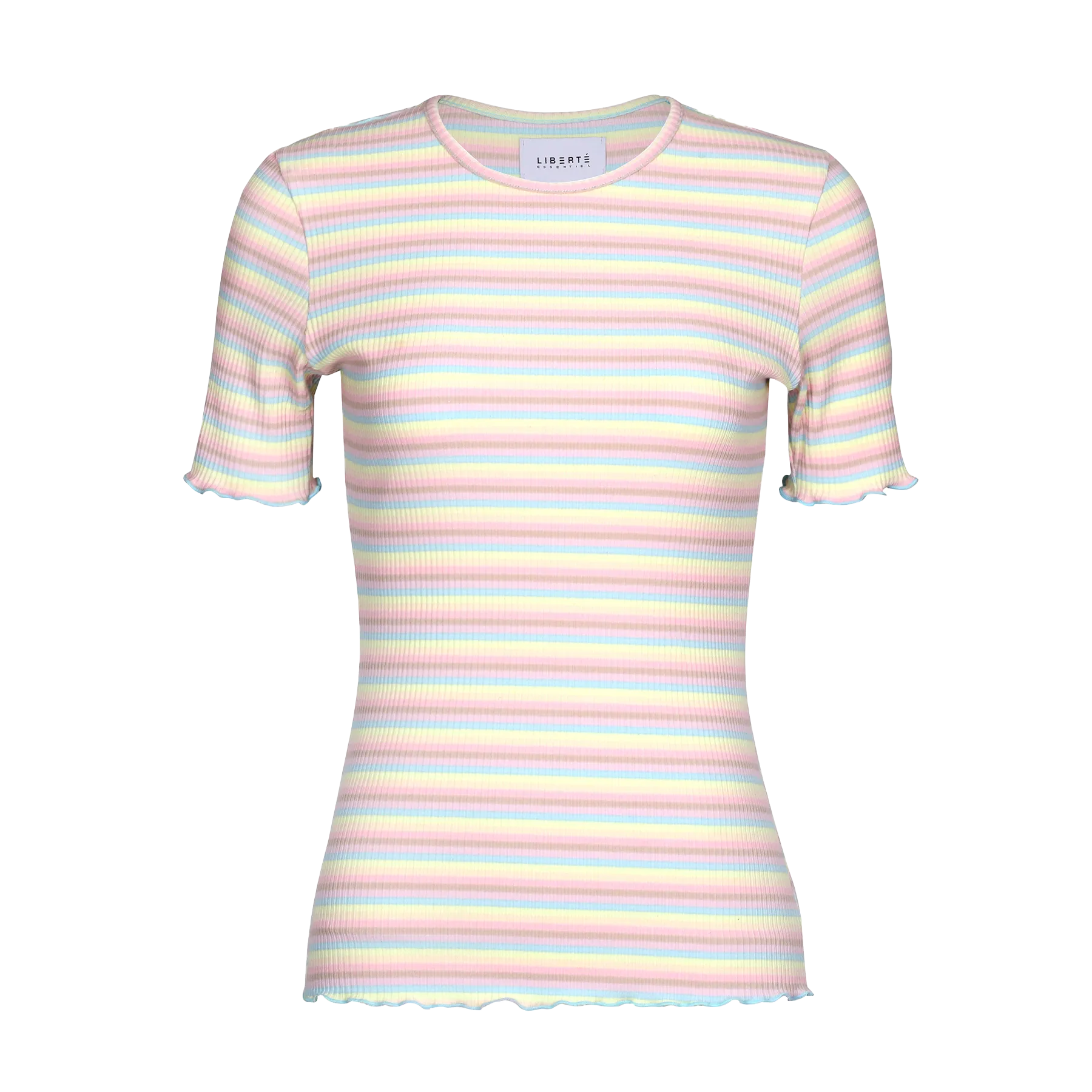 NATALIA-SS-BLOUSE - DUSTY MULTICOLOR STRIPE
