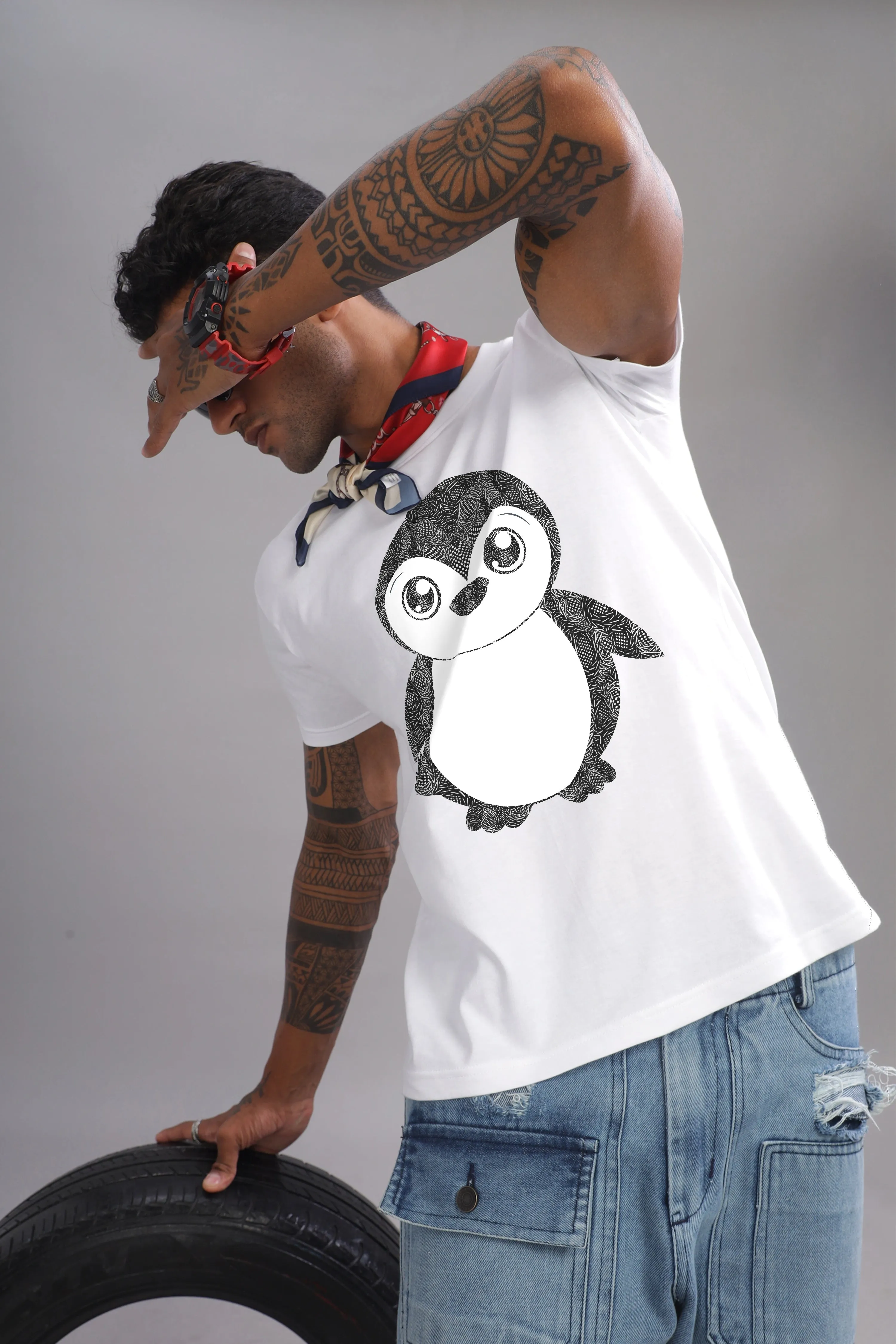 Penguinator Unisex T-Shirt - 100% Cotton Crewneck Half Sleeve