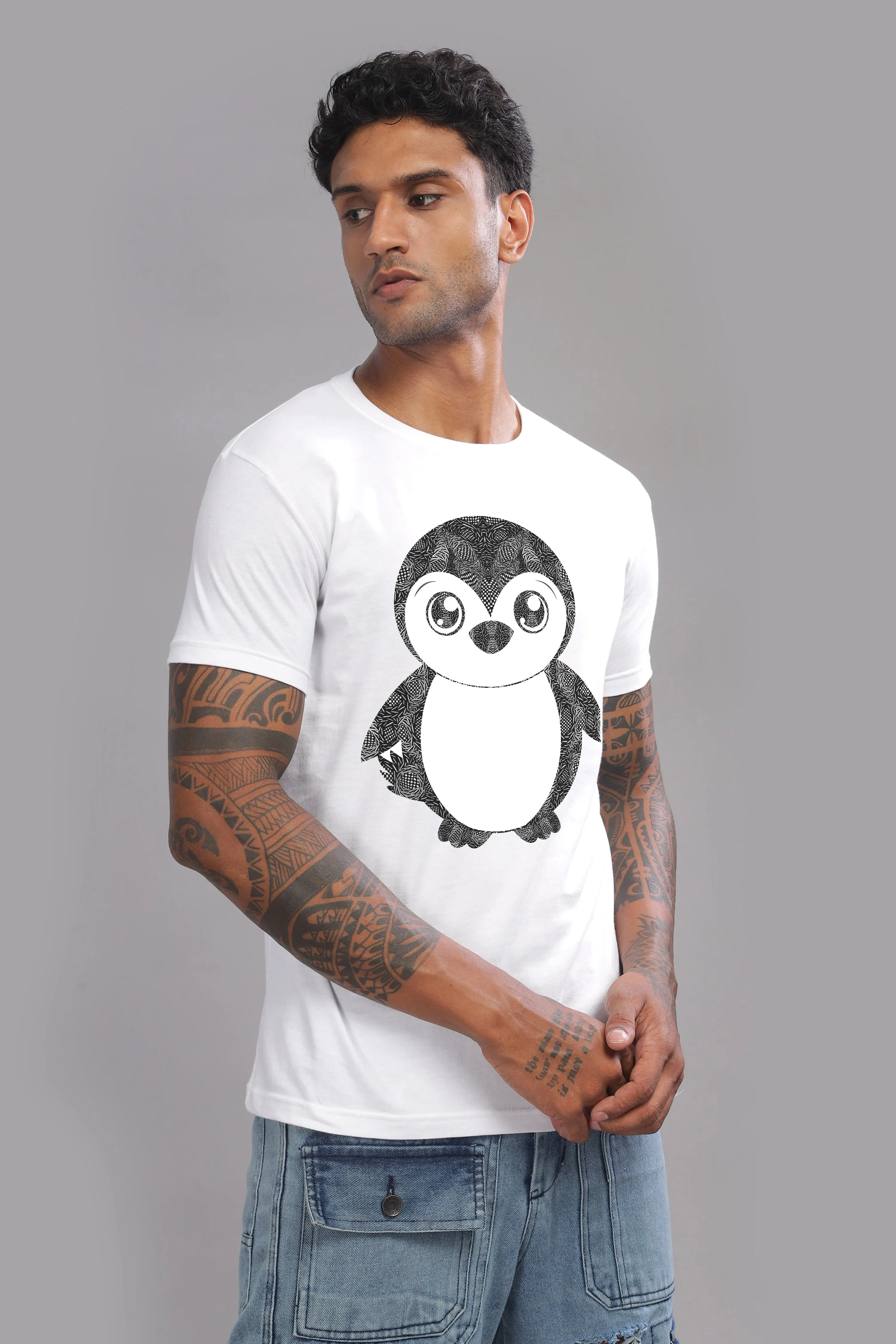 Penguinator Unisex T-Shirt - 100% Cotton Crewneck Half Sleeve