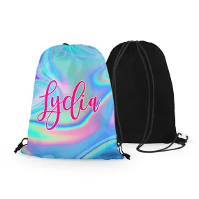 Personalized Bubbles Drawstring Bag