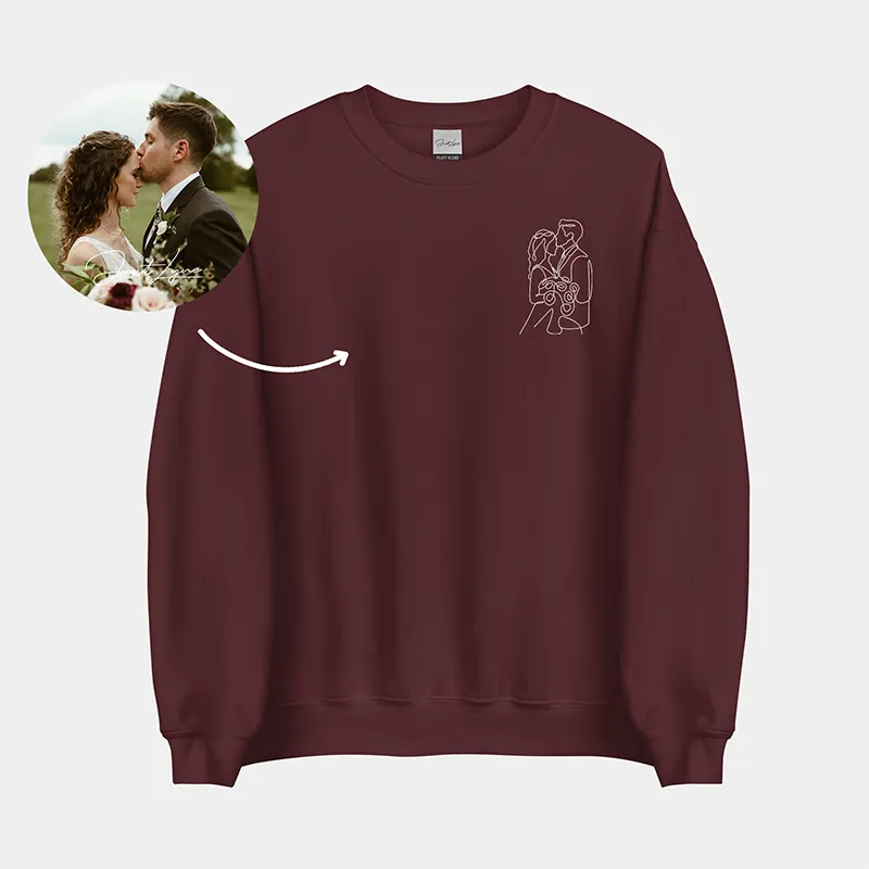 Personalized Embroidered Sweatshirt and Hoodie Gifts for Couples