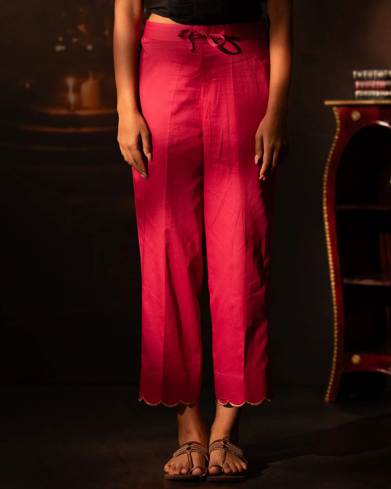 Pink Cotton Satin Bottom