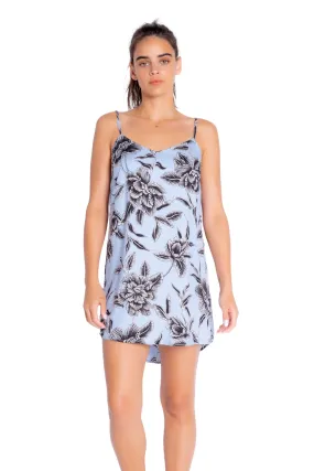 PJ Salvage Fresh For Friday Floral Chemise- Light Denim