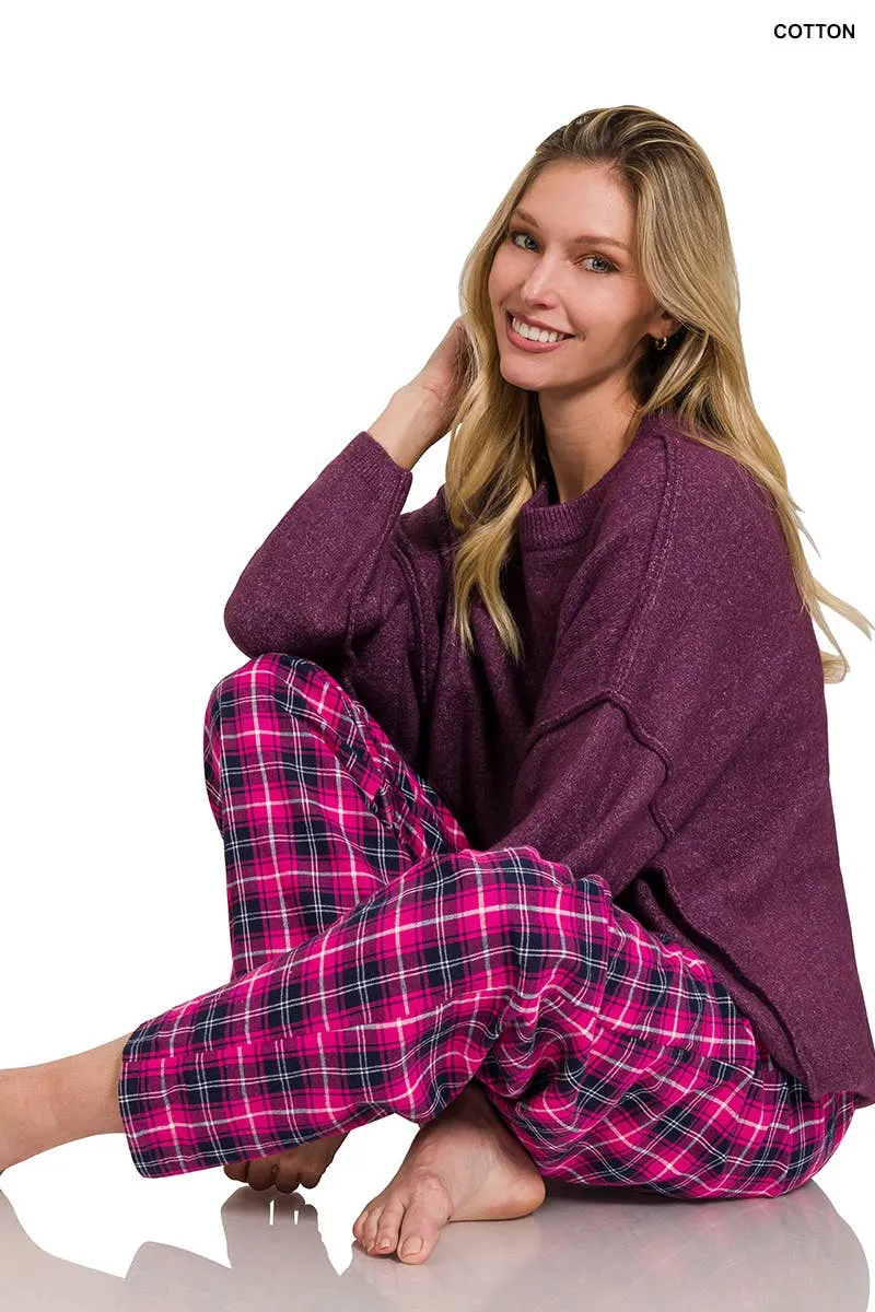 Plaid Lounge Pants With Pockets