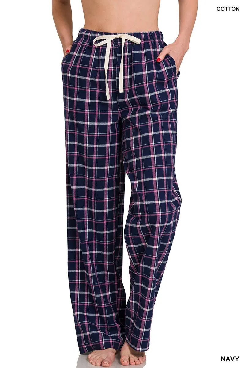 Plaid Lounge Pants With Pockets