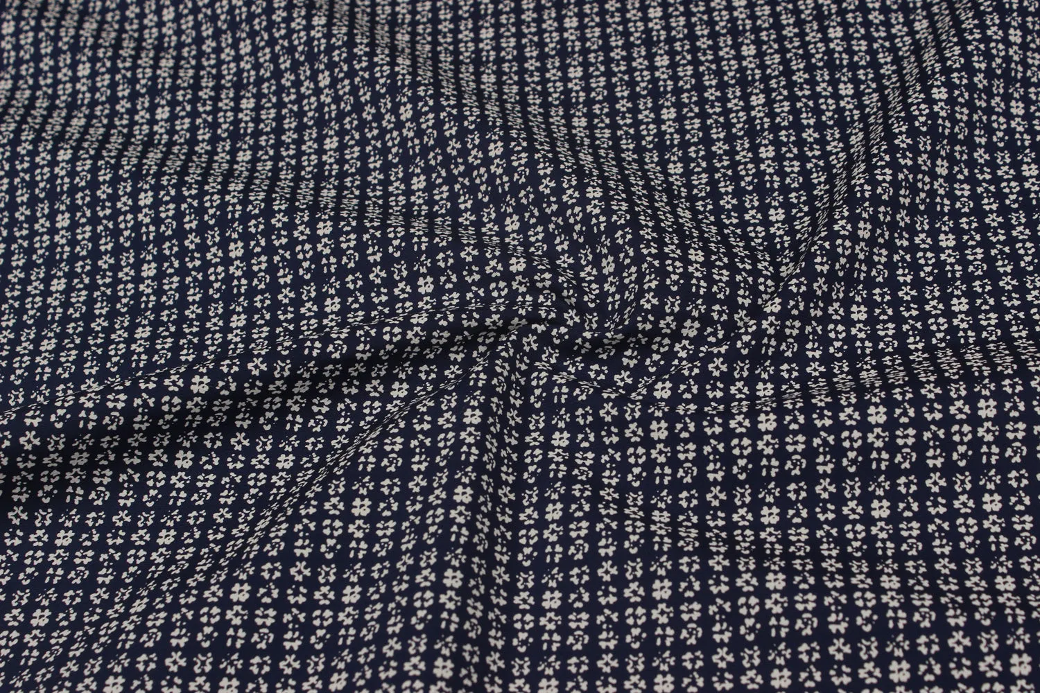 Precut 1.5 -Metres Navy Blue Printed Cotton Poplin Fabric