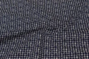 Precut 1.5 -Metres Navy Blue Printed Cotton Poplin Fabric