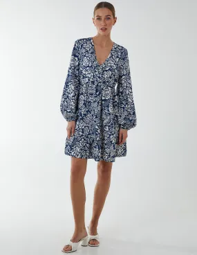 Ring Front Dress With Long Sleeve