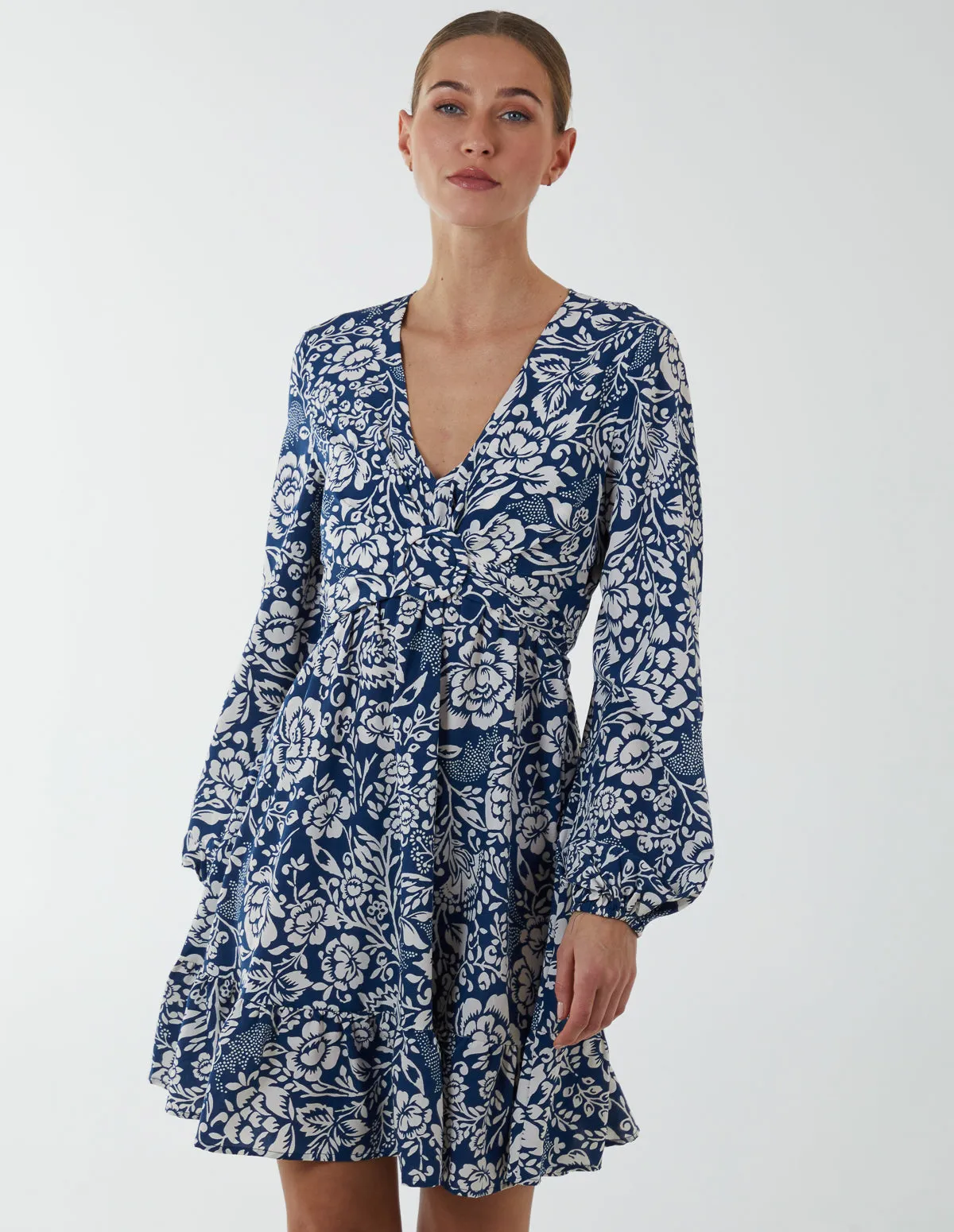 Ring Front Dress With Long Sleeve