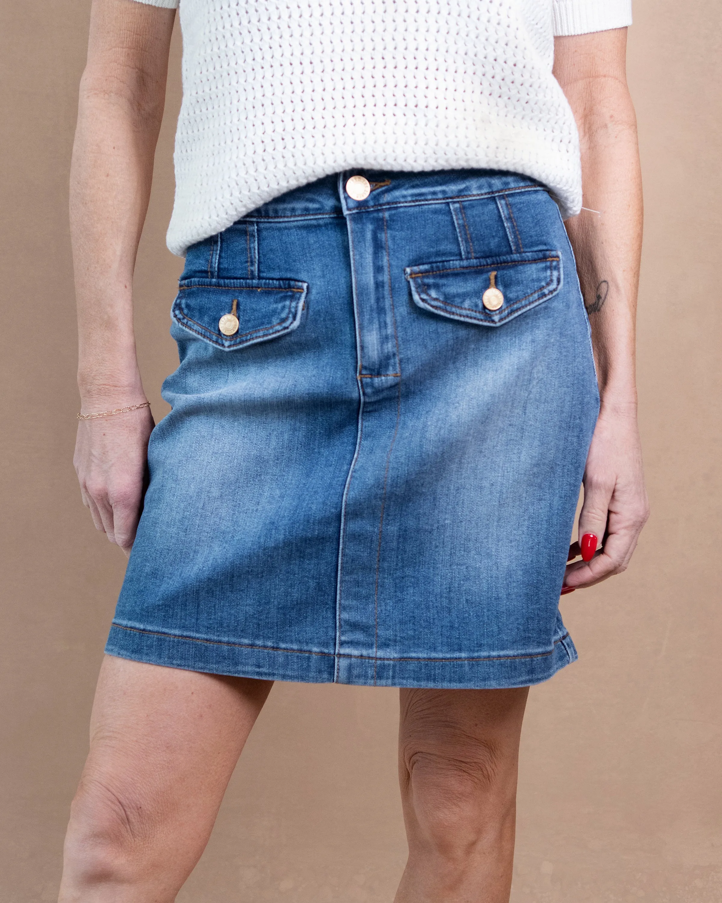 Rosetta Denim Skirt